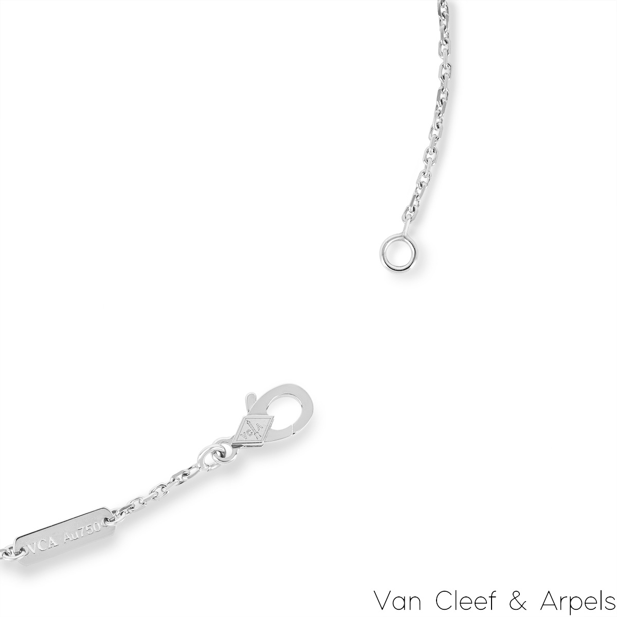 Van Cleef & Arpels 18K White Gold 2022 Green Celadon Holiday Pendant N